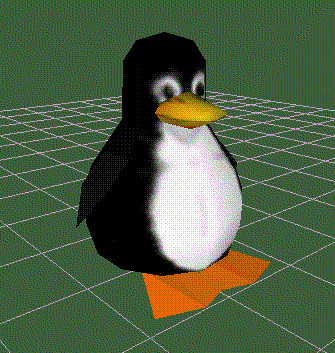 El pinguino tux 3d (se ve chistoso)